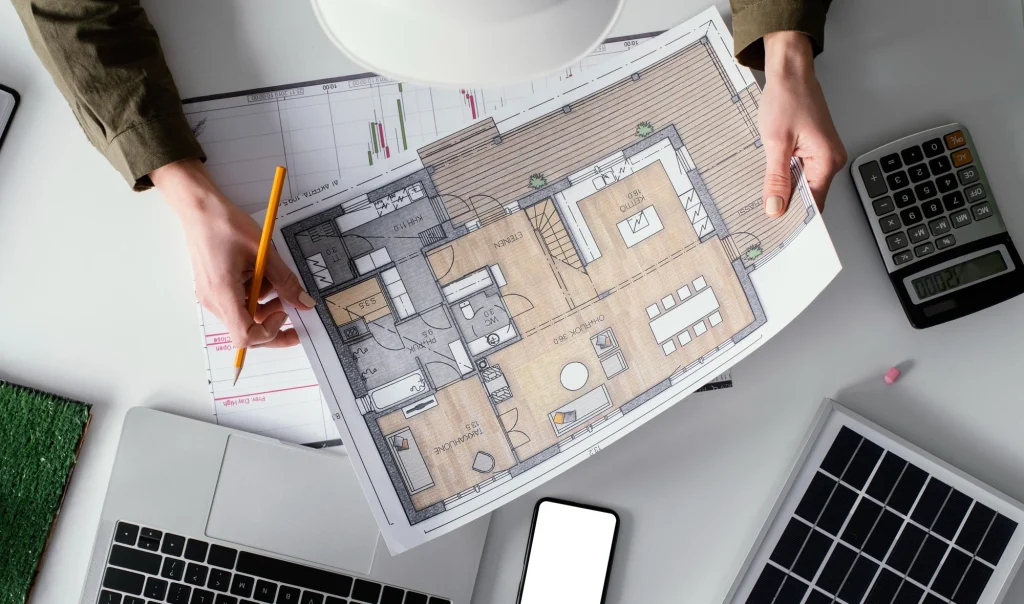 Planos de arquitectura con Calefacción Central
